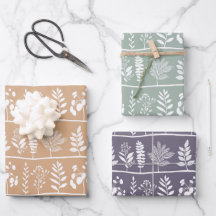 Conjunto de Silhuetas Botânicas Ritmo Botânico