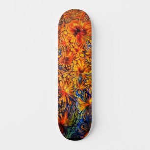 Conjunto de Skate de Arte Abstrata Golden Goddess