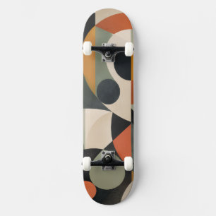 Conjunto de Skate de Madeira Geométrico Moderno e 