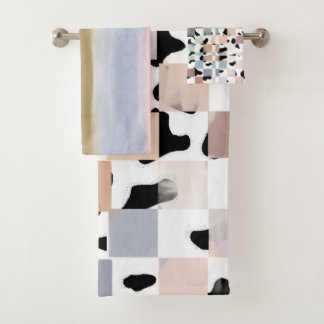 Conjunto De Toalhas 101 Cows + Checkers Towel