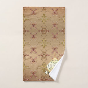 Conjunto De Toalhas 18º Aniversário de Casamento Ocular do Gato