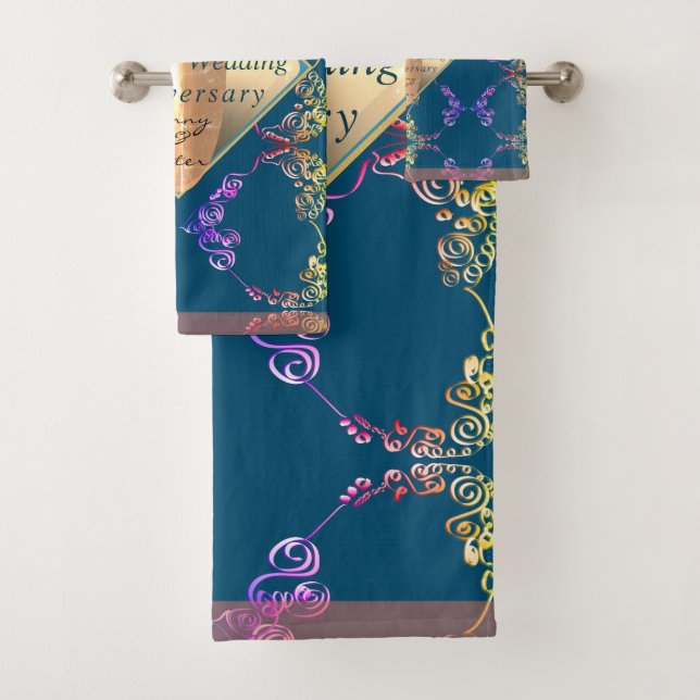 Conjunto De Toalhas 18º aniversário do casamento Aniversário da Porcel (Insitu)