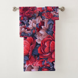 Conjunto De Toalhas 39 Padrão floral
