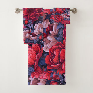 Conjunto De Toalhas 39 Padrão floral
