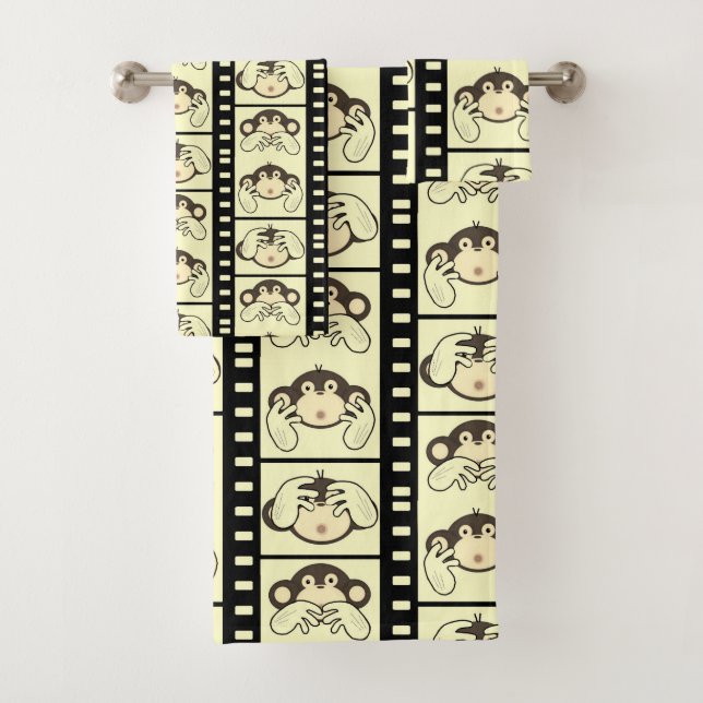 Conjunto De Toalhas 3 Macacos (Insitu)