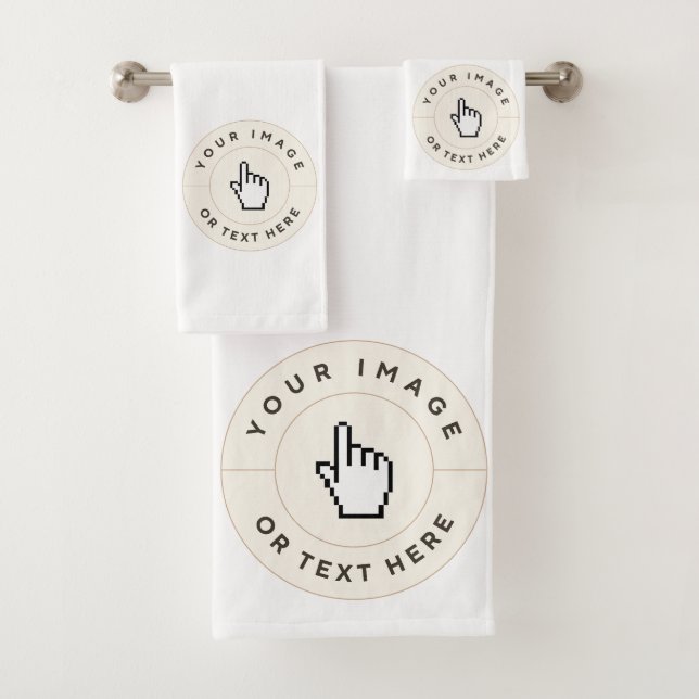 Conjunto de toalhas 3pc - Personalizado (adicionar (Insitu)