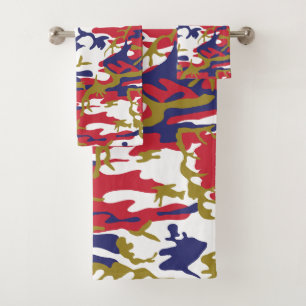 Conjunto De Toalhas 4 de Julho, Dia da Independência, Camuflagem Doura