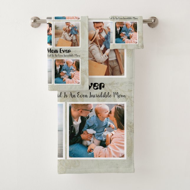 Conjunto De Toalhas 4 Fotocolagem Melhor Mãe Nunca (Insitu)