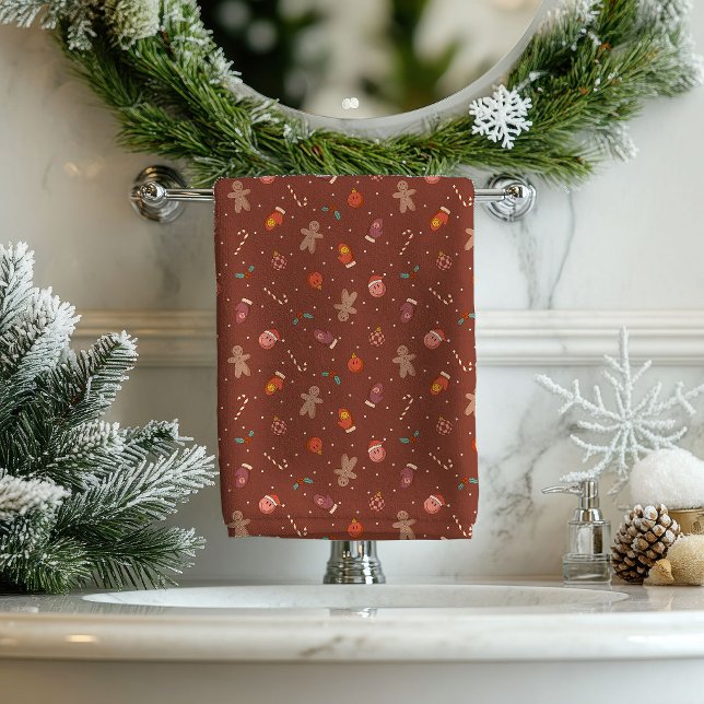 Conjunto De Toalhas 70s Christmas Towels Peace Love Pastel Comfort (70s Christmas Towels Peace Love Pastel Comfort)