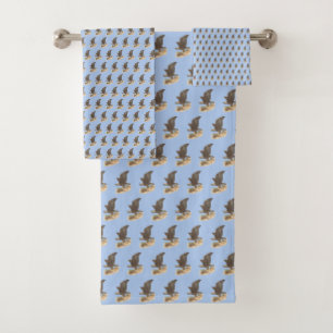 Conjunto De Toalhas A Águia Ouro (Aquila chrysaetos) NY Imagem do Páss