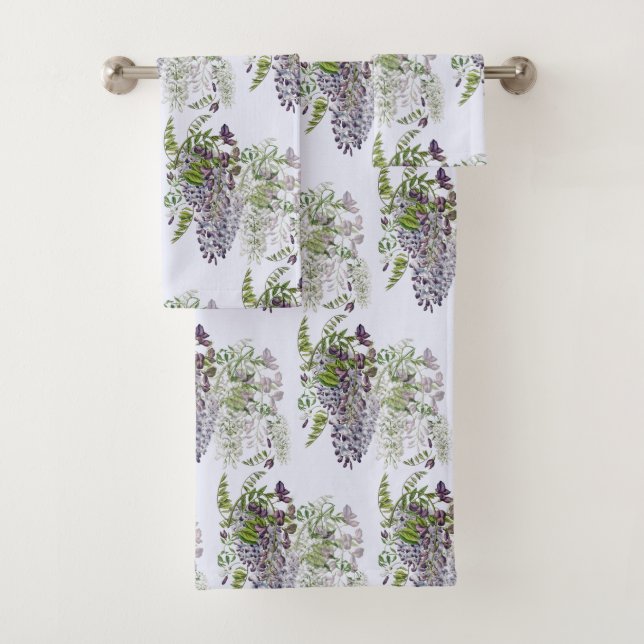 Conjunto De Toalhas A cor da profusão das glicínias personaliza o (Insitu)