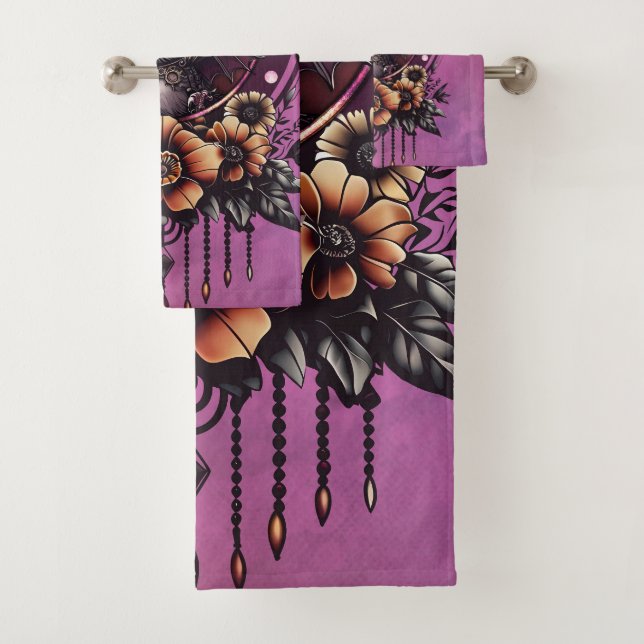 Conjunto De Toalhas A Coruja Steampunk: Guardiã dos Segredos. (Insitu)