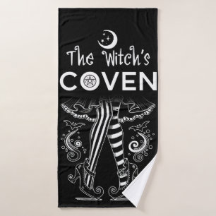 Conjunto De Toalhas A Coven da Bruxa - Pernas de Bruxa Halloween
