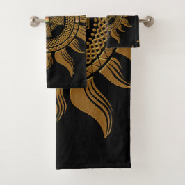 Conjunto De Toalhas A cruz celta ouro.