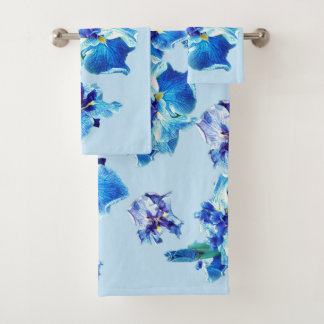 CONJUNTO DE TOALHAS A FLOR DE ÍRIS JAPONESA