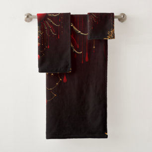 Conjunto De Toalhas A maravilhosa bela arte da elegância gótica.