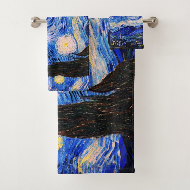 Conjunto De Toalhas A Noite Estrelada de Vincent Van Gogh (Insitu)