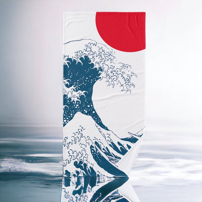 Conjunto De Toalhas A Onda De Excelente Do Moderno Kanagawa (Ricaso, The Great Wave Off Kanagawa Modern Twist Bath Towel. purchase separately or as a set)