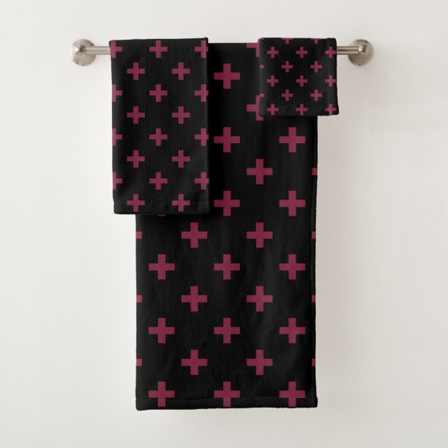 Conjunto De Toalhas A poca de amora cruza a preto (Insitu)