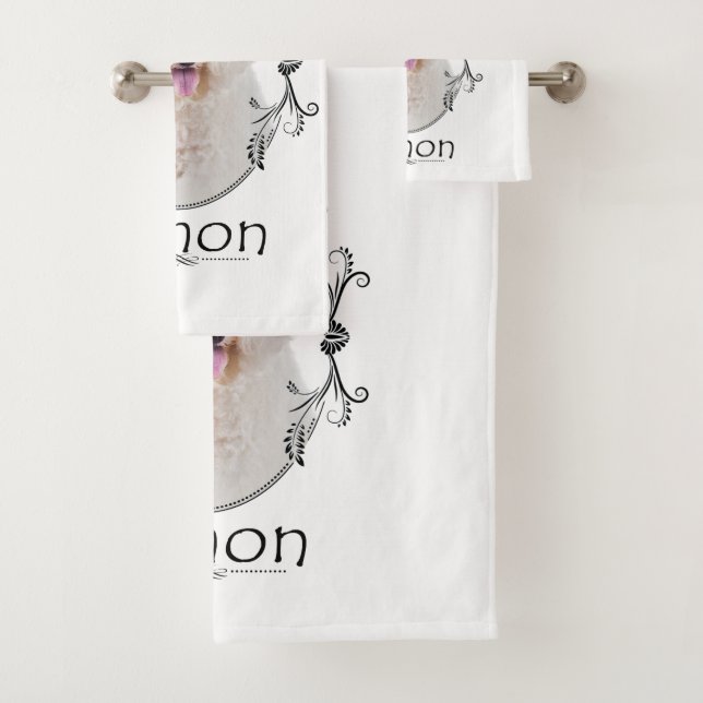 Conjunto De Toalhas A vida é melhor, Bichon Bath Towel Set (Insitu)