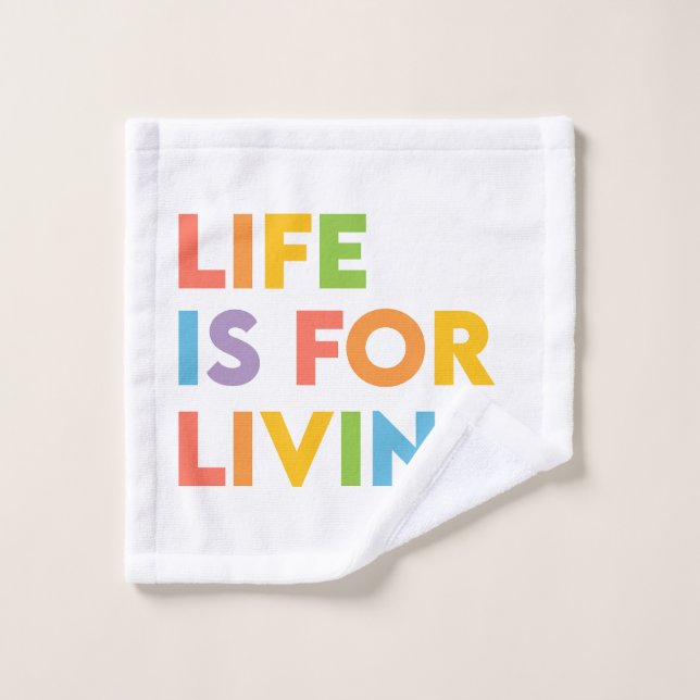 Conjunto De Toalhas A vida é para viver (Pano de lavar)