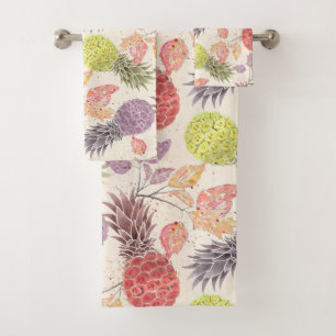 Conjunto De Toalhas Abacaxi, casal doce, fruta