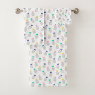 Conjunto De Toalhas Abacaxis abstratos