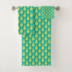 Conjunto De Toalhas Abacaxis Pastel