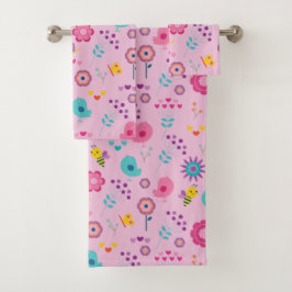 Conjunto De Toalhas Abelhas E Flores De Aves Cuecas