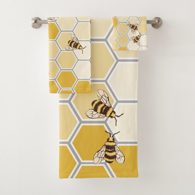 Conjunto De Toalhas Abelhas e Honeycomb (Insitu)