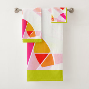 Conjunto De Toalhas Abstract geometric pattern