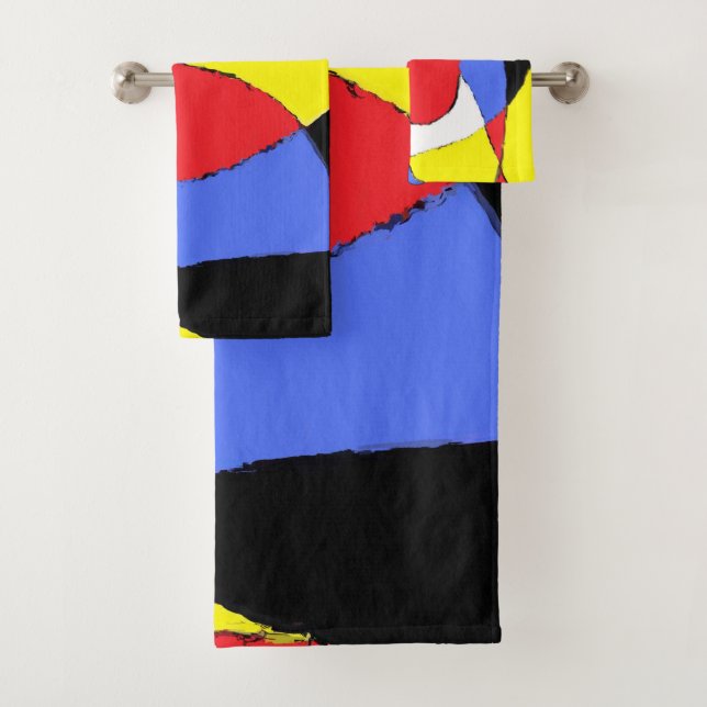 Conjunto De Toalhas Abstrato (Insitu)