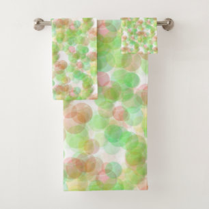 Conjunto De Toalhas Abstrato Azul Elegante moderno Amarelo Verde