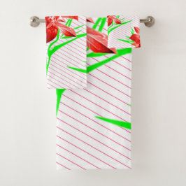 Conjunto De Toalhas Abstrato botânico