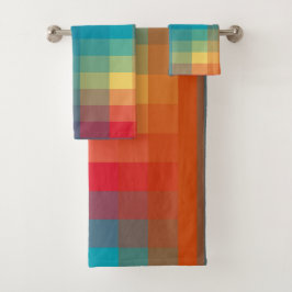 Conjunto De Toalhas Abstrato colorido