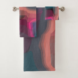 Conjunto De Toalhas Abstrato colorido