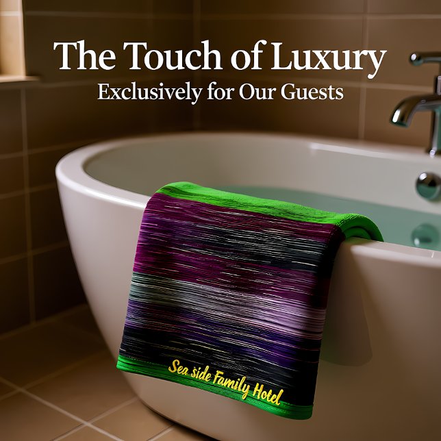 Conjunto De Toalhas Abstrato Contemporâneo em cinzas roxas verdes (Criador carregado)