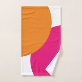Conjunto De Toalhas Abstrato cor-de-rosa moderno e laranja