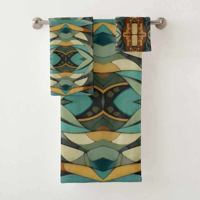 Conjunto De Toalhas Abstrato Cubist Inspirou a Art Deco 8 (Insitu)