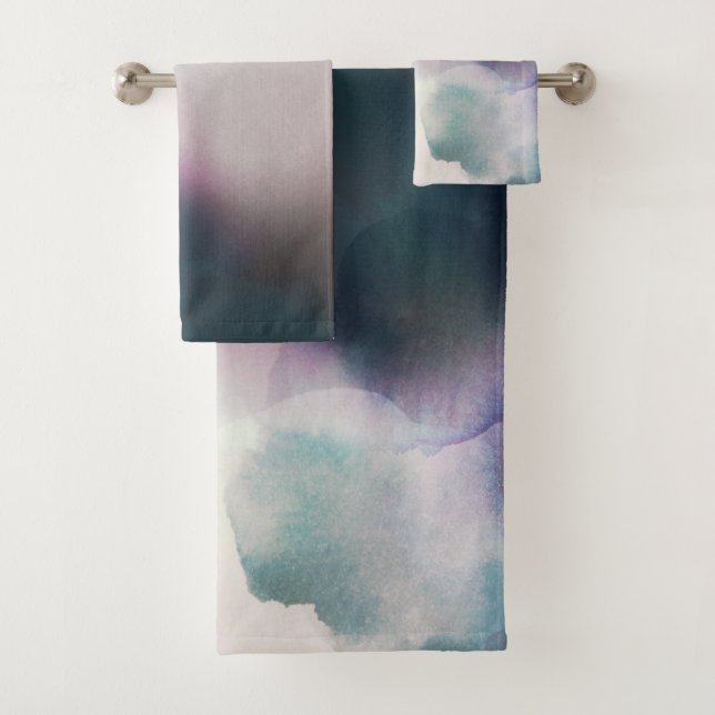 Conjunto De Toalhas Abstrato de Aquarela Puro Moderna (Insitu)