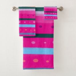 Conjunto De Toalhas abstrato de arte colorida da Boêmia