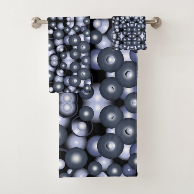 Conjunto De Toalhas Abstrato de Arte Orbital do Círculo Concentrado Gl (Insitu)