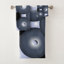 Conjunto De Toalhas Abstrato de Arte Orbital do Círculo Concentrado Gl