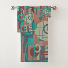 Conjunto De Toalhas Abstrato de Arte Tribal do Sudoeste