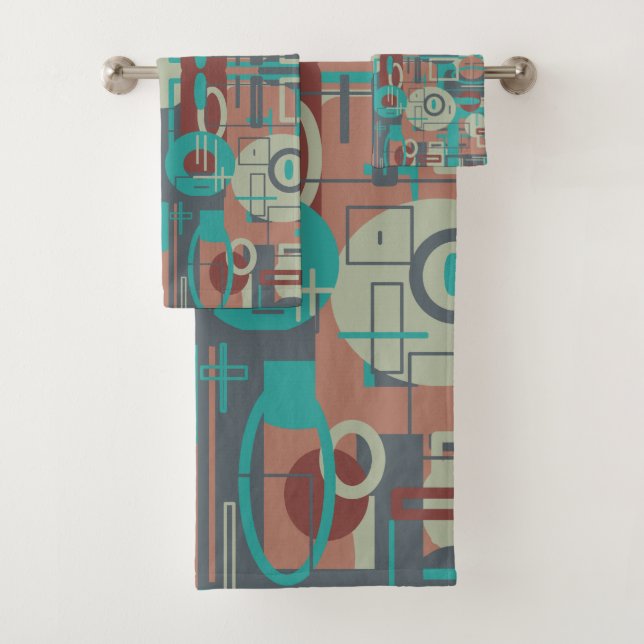 Conjunto De Toalhas Abstrato de Arte Tribal do Sudoeste (Insitu)