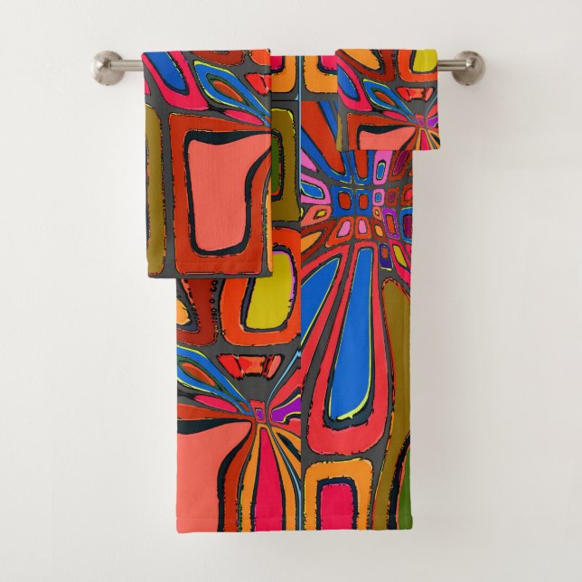 Conjunto De Toalhas Abstrato de estrela, adicionar texto (Insitu)