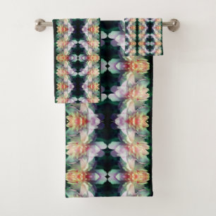 Conjunto De Toalhas Abstrato de Flor de Peony Rosa