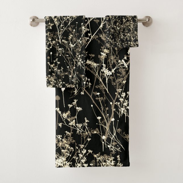 Conjunto De Toalhas Abstrato de flores selvagens Elegantes modernas -  (Insitu)