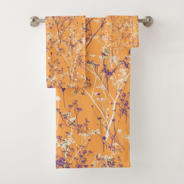 Conjunto De Toalhas Abstrato de flores selvagens Elegantes Modernas La (Insitu)
