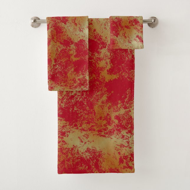 Conjunto De Toalhas Abstrato de Fogo (Insitu)